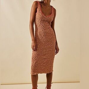 NWT Free People Set The Bar Midi Dress Size Large